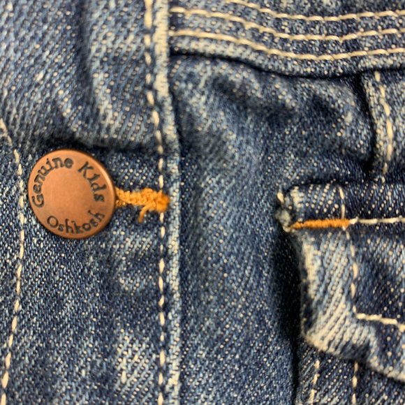 Genuine Kids OSHKOSH Toddler Girl Jean Jacket 3T 100% Cotton Button Accessories - Picture 4 of 5